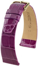 Correa de piel morada Hirsch Prestige L 02207087-1 (Piel de aligátor) Hirsch Selection