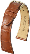 Correa de piel marrón Hirsch London L 04207079-1 (Piel de aligátor)