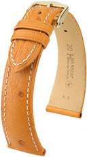 Correa de piel marrón Hirsch Massai Ostrich L 04262074-1 (Piel de avestruz) Hirsch Selection