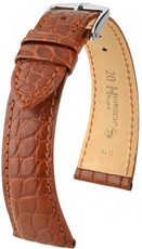 Correa de piel marrón Hirsch Regent M 04107179-2 (Piel de aligátor) Hirsch Selection