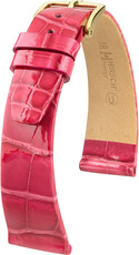 Correa de piel rosa Hirsch Prestige M 02207124-1 (Piel de aligátor) Hirsch Selection