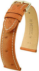 Correa de piel marrón claro Hirsch Massai Ostrich L 04262071-1 (Piel de avestruz) Hirsch Selection