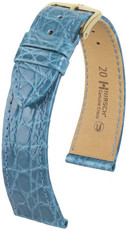 Correa de piel azul claro Hirsch Genuine Croco L 01808083-1 (Piel de cocodrilo) Hirsch Selection
