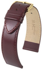 Correa de cuero Hirsch Osiris M 03475160-1, rojo, piel de becerro, longitud M, Quick Release