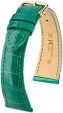 Correa de piel verde Hirsch London M 04207140-1 (Piel de aligátor) Hirsch Selection