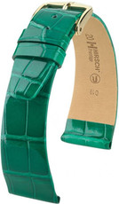 Correa de piel verde Hirsch Prestige L 02207040-1 (Piel de aligátor) Hirsch Selection