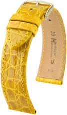 Correa de piel amarilla Hirsch Genuine Croco L 01808072-1 (Piel de cocodrilo) Hirsch Selection