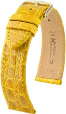 Correa de piel amarilla Hirsch Genuine Croco M 01808172-1 (Piel de cocodrilo) Hirsch Selection