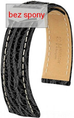 Correa de piel negra Hirsch Navigator 07005450-0 (Piel de tiburón) Hirsch Selection