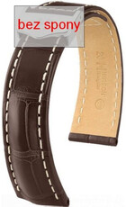 Correa de piel marrón oscuro Hirsch Navigator 07007417-2 (Piel de aligátor) Hirsch Selection