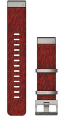 Correa Garmin MARQ, de nailon, roja, hebilla plateada