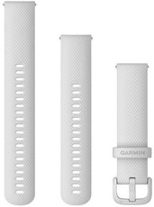 Correa de liberación rápida Garmin 20mm, silicona, blanca, hebilla blanca (Venu, Venu Sq, Venu 2 plus, etc.) + pieza extendida