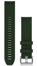 Correa Garmin MARQ, silicona, verde, hebilla plateada
