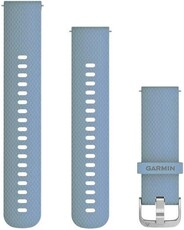 Correa de liberación rápida Garmin 20mm, silicona, gris-azul, hebilla plateada (Venu, Venu Sq, Venu 2 plus, etc.)