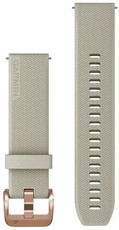 Correa de liberación rápida Garmin 20 mm, silicona, crema, hebilla dorada (Venu, Venu Sq, Venu 2 plus, etc.)