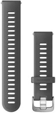 Correa de liberación rápida Garmin 20 mm, silicona, gris, hebilla plateada (Venu, Venu Sq, Venu 2 plus, etc.)