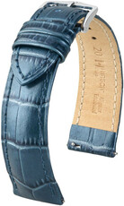 Correa de piel azul Hirsch Duke Metallic M 01027180-2 (Teletina)