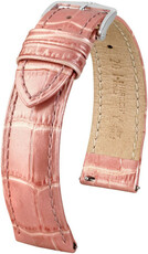 Correa de piel rosa Hirsch Duke Metallic M 01027122-2 (Teletina)