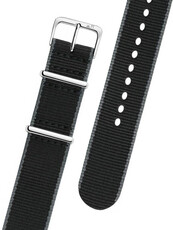 Correa textil gris y negra Morellato Band 3972A74.806 M