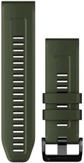 Correa Garmin QuickFit 26mm, silicona, verde, hebilla negra (Fenix 7X/6X/5X, Tactix, etc.)