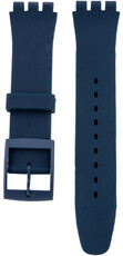 Correa unisex de silicona azul oscuro para Swatch 19mm