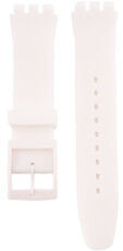 Correa unisex de silicona blanca para relojes Swatch