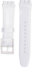 Correa unisex de silicona transparente para relojes Swatch