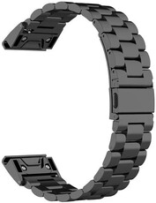 Pulsera QuickFit 26mm, de acero, negro (Garmin Fenix 7X/6X/5X, Tactix, etc.) V1, QuickFit