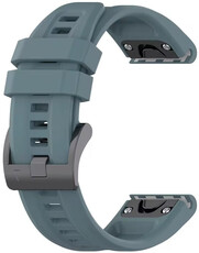 Correa QuickFit 26 mm, silicona, gris oscuro, hebilla negra (Garmin Fenix 7X/6X/5X, Tactix, etc.)