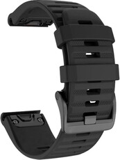 Correa de silicona Ricardo 22mm (para Garmin Fenix 7/6/5, Epix 2 etc.), negra, V1, QuickFit