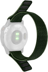 Correa de nailon Ricardo 22mm (pro Garmin Fenix 7/6/5 aj.), verde, pasante