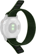 Correa de rosca 26mm, nylon, verde (Garmin Fenix 7X/6X/5X etc.)