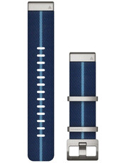 Correa de nailon Garmin 22mm (para Garmin Fenix 8/7/6 (47mm), Epix 2 etc.), azul V2, QuickFit, 010-13225-10
