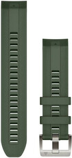 Correa Garmin Quickfit 22 mm, silicona, verde oscuro, hebilla de acero (MARQ)
