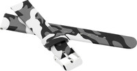 Correa de cuero para niños de 16 mm, moteada (blanco/negro), hebilla plateada