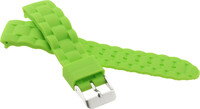Correa de silicona infantil 18 mm, verde, hebilla plateada