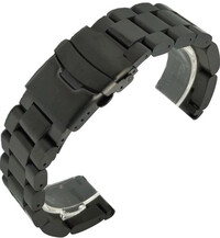 brazalete de acero inoxidable Ricardo Vacone, negro