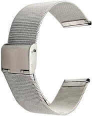 Pulsera de acero plateado Ricardo Pozzo, milanesa