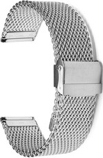 Pulsera de acero Ricardo Milano, plateada, milanesa