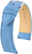 Correa de piel azul claro Hirsch Osiris Nubuk M 03433183-2 (Teletina)