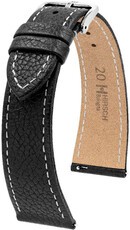Correa de piel negra Hirsch Bologna L 01802050-2 (Teletina)