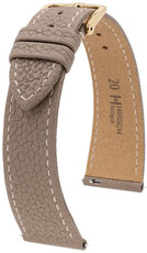 Correa de piel gris Hirsch Bologna M 01802137-1 (Teletina)