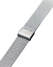 brazalete de acero inoxidable Ricardo Barletta, plateado, de malla milanesa