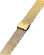 brazalete de acero inoxidable Ricardo Barletta, dorado, de malla milanesa