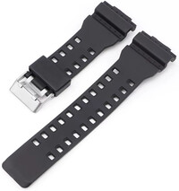Correa de plástico Ricardo 16mm (pro Casio G-Shock GA-100, GA-110, GD-120, GLS-100), negro V1