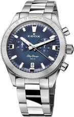 Edox SkyDiver Chronograph Quartz 10116-3-buidn Limited Edition 1000pcs (+ correa de repuesto)