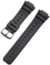 Correa para Casio G-Shock, plástico, negra, hebilla plateada (para los modelos GA-2100/GA-2110, DW-5600, GW-6900)