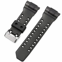 correa de plástico Ricardo Cassola 16m (para Casio G-Shock GA-100, GA-110, GD-120, GLS-100), negro, transparente