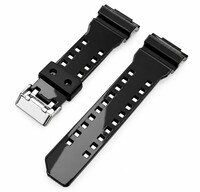 correa de plástico Ricardo Cassola 16mm (para Casio G-Shock GA-100, GA-110, GD-120, GLS-100), negro V8
