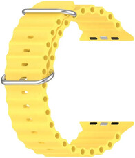 Correa para reloj Apple Watch, silicona, amarilla (para cajas de 42/44/45/49 mm)